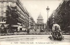 Paris - 5 - the Pantheon and street Soufflot - CPA
