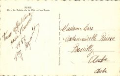 Paris - 1 - La Pointe de la Cite et les Ponts - CPA 