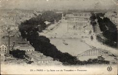 Paris - 16 - La Seine Vue du Trocadero CPA 