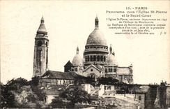 Paris - 14 - Panorama towards Egise St Pierre and the Sacring Heart - CPA -