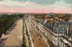 Paris - 1 - Rue du Rivoli et les Jardins des Tuileries - CPA - 