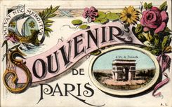 Paris - 1 - Souvenir de Paris - CPA - 