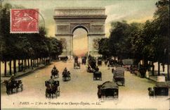 Paris - 8 - Arc de Triomphe and the Elysees Fields - CPA -