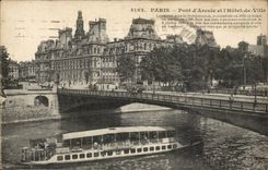 Paris - 4 - Le Pont d'Arcoe et l'Hotel de Ville - CPA 