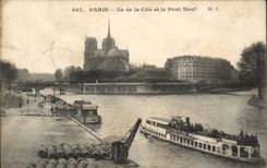 Paris - 5 - Island of the ISCED and the Bridge Last nine CPA