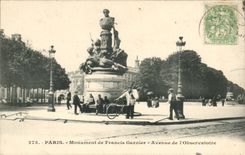 Paris 12 - Monument de Francis Garnier Avenue de l'Observatoire - velo - Cyclisme - CPA 