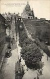 Paris - 14 - Montmartre - the Funicular and the Sacring Heart - CPA