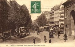 Paris - 10 - Boulevard Saint Martin and Saint Denis - CPA