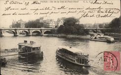 Paris - 1 -- Ile de la Cite et Pont Neuf CPA 