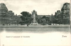 Paris 1 - Louvre et Monument de Gambetta CPA 