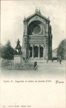 Paris 8 - The Church St Augustin and Statue Jeanne d' Arc CPA
