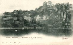 Paris 19 - Chaumont hillocks - the Lantern and Suspended bridge CPA