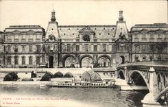 Paris 1 - Le Louvre et Le Pont Saints Peres CPA 