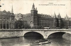 Paris - 1 - Conciergerie et le Pont du Change -Bridge - CPA 