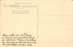 Paris - 6 - Quays of Large Augustins - CPA