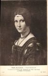 Musee du Louvre CPA Ecole florentine Leonard de Vinci La belle Ferroniere