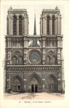 Paris CPA Notre DAme (facade)