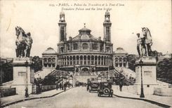 Paris CPA Palate of Trocadero and the bridge of Iena