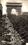 Paris CPA the Elysees Fields towards Arc de Triomphe