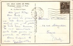 Paris CPA La place de l'opera