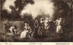 Musee du Louvre Paris cPA Lancret l'ete