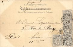 Paris CPA House of Commons and bridge of the Harmony (drawing in relief!) Eiffel Tower