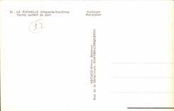 La Rochelle-MODERNE KARTE Yachst abgehend vom Hafen