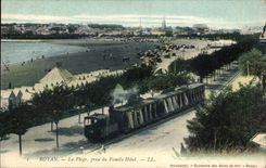 Royan CPA der Strand genommen vom Familien-Hotel (Zugforderwagen)