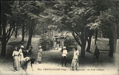 Chatelaillon beach CPA municipal Park the rustic bridge croquet