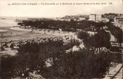 Royan CPA Gesamtabbildung auf der Prachtstrasse der Botton allgemeine Garten und zwei Piers