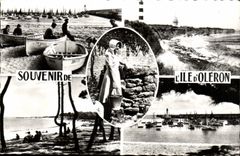 Island of Oleron - Cotiniere - the Port - the Chassiron Lighthouse - Jeanne Oleronaise Girl - CPA