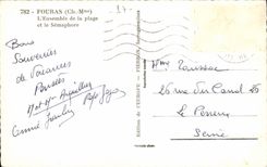 Fouras - the beach ensemble and the Semaphore - CPA