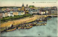 La Rochelle cPA der Hafen und die Stadt