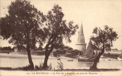 La Rochelle CPA der Aufsatz der 4 Sergeanten gesehen von den Tamarins (Baustelle Pallice)