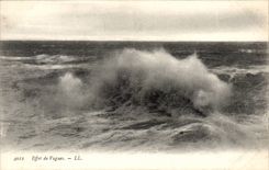 CPA Charente Effect of waves