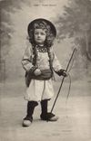 CPA Folklore costume Jeuen brton (child)