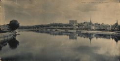 CPA Saumur CHART Large size the Loire and the quay of Limoges