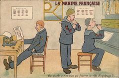 CPA Militaria franzosische Marine (Seeleute)