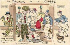 CPA Militaria Illustrator the tailor of the class