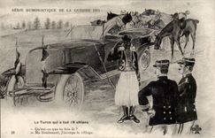 CPA Militaria the turco which concealed 18 uhlans Motor vehicle