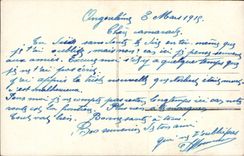 CPA Militaria With the war one must has his country