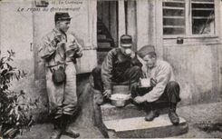 CPA Militaria In shift meals of quartering