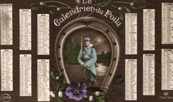 CPA Militaria Soldier the calendar of the hairy one