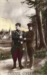 CPA Militaria Harmony (French soldier and English)