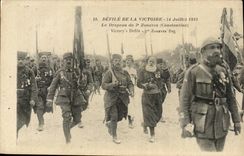 CPA Militaria Ravelled of the victory July 14th 1919 the flag of the 3rd zouaves (Constantine Algeria)