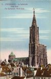 CPA Strasbourg Cathedrale Dimensions northern