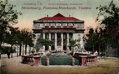 CPA Strasbourg Theater Reinhardt Fountain