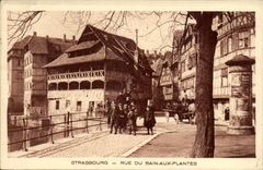 CPA Strasbourg Street of the bath to the plants (nice shot)