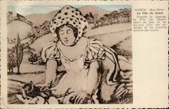 CPA Nideck the girl of the giant by Oberhalasch