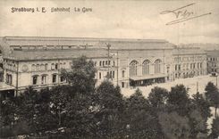 Strasbourg CPA Bahnhof Train station